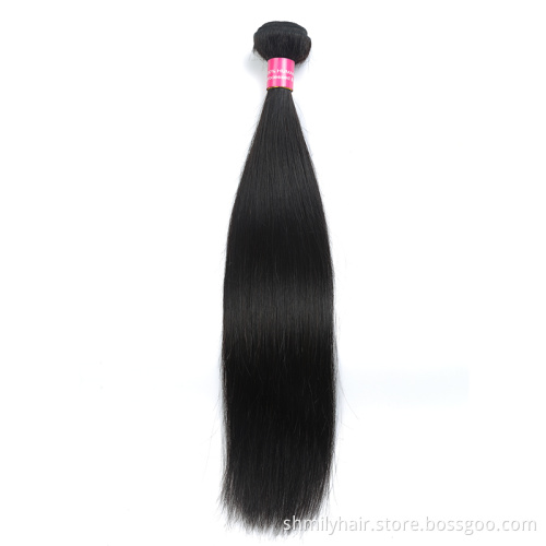 Shmily I Tips Human Hair Single Bundle Straight Brazilian Extension Cuticle Aligned 100% Human Hair Weave Bundles Brazilian